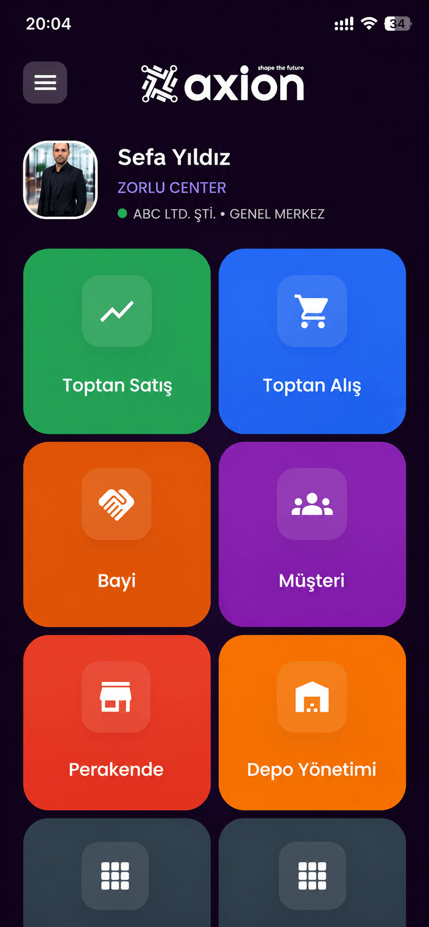 AXION Mobile Dashboard