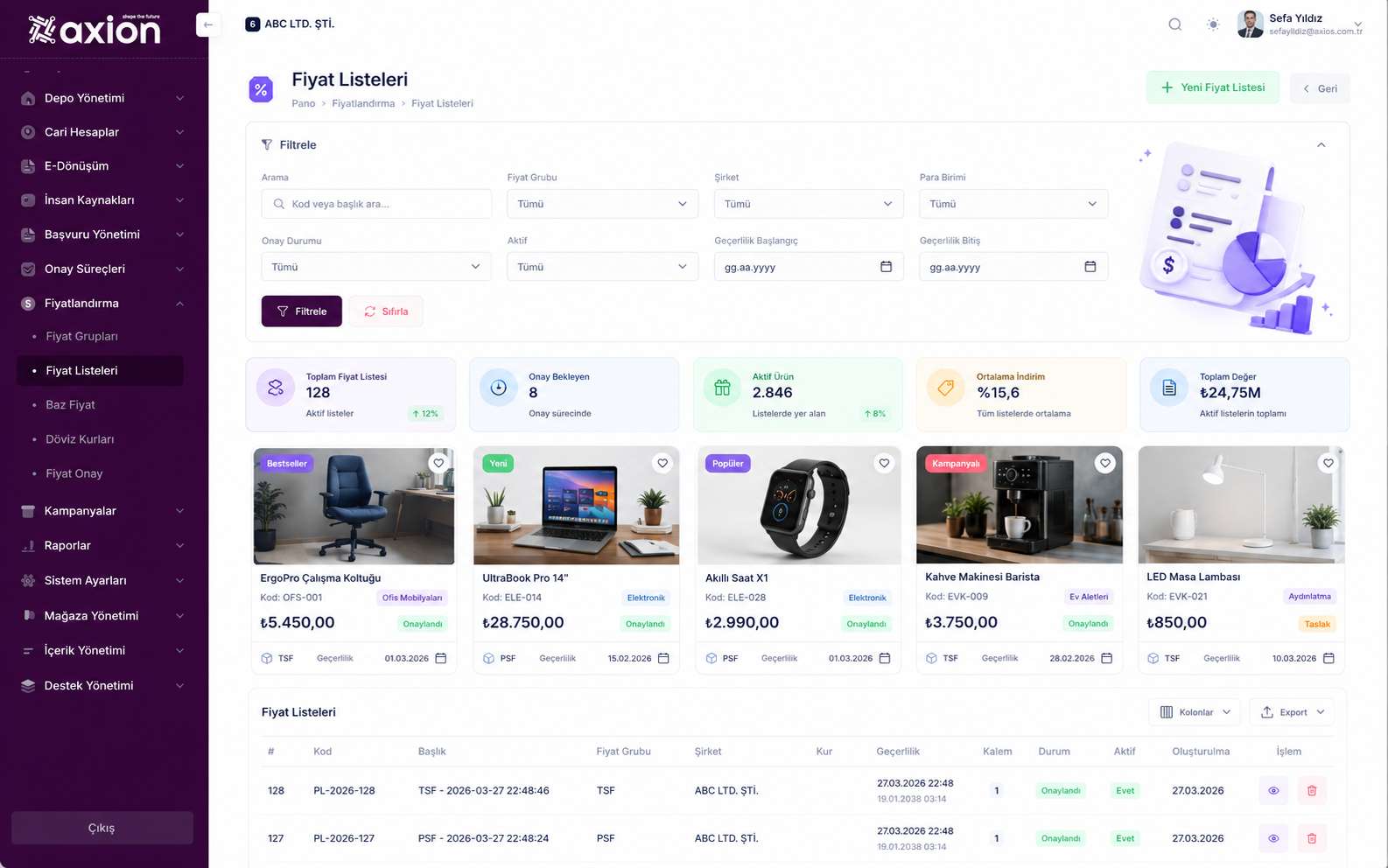AXION Pricing Web